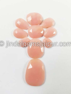 Pink Opal Rose Cut Slices